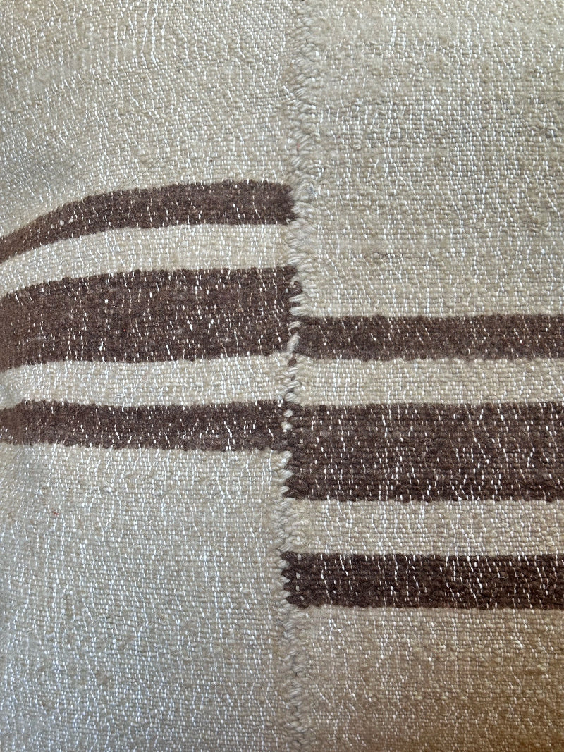 24 by 24 neutral patchwork turkish kilim throw pillow