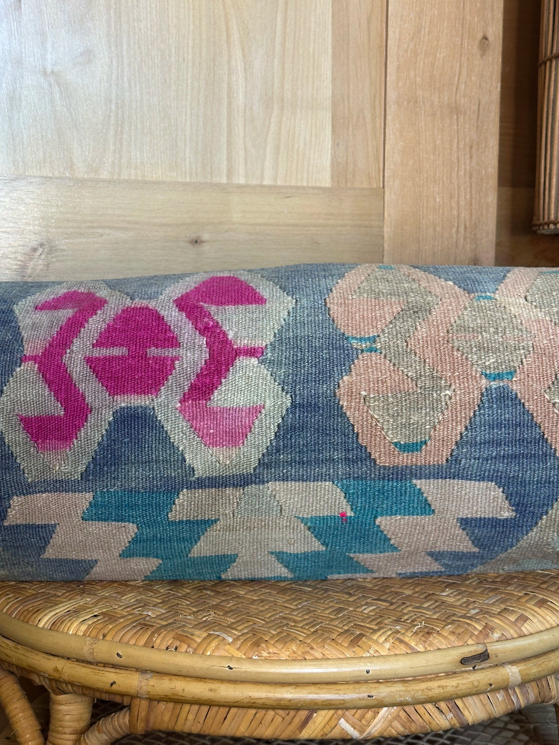 12 by 36 colorful geometric turkish decorative lumbar pillow