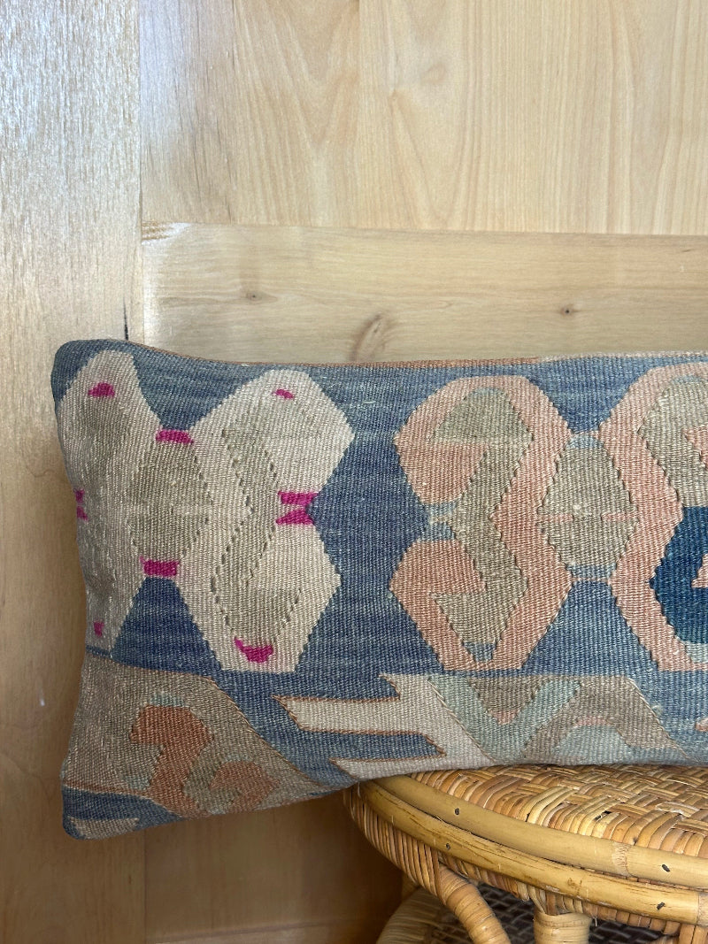 12 by 36 colorful geometric turkish decorative lumbar pillow