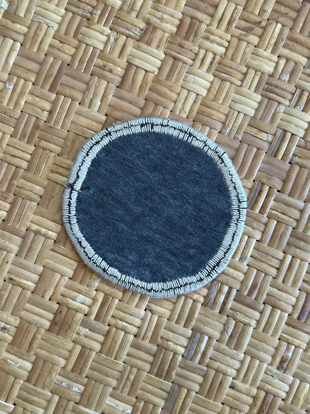 Unique 5 inch Turkish fabric coasters in the shape of a heart, upcycled from old turkish rugs and pillow scraps