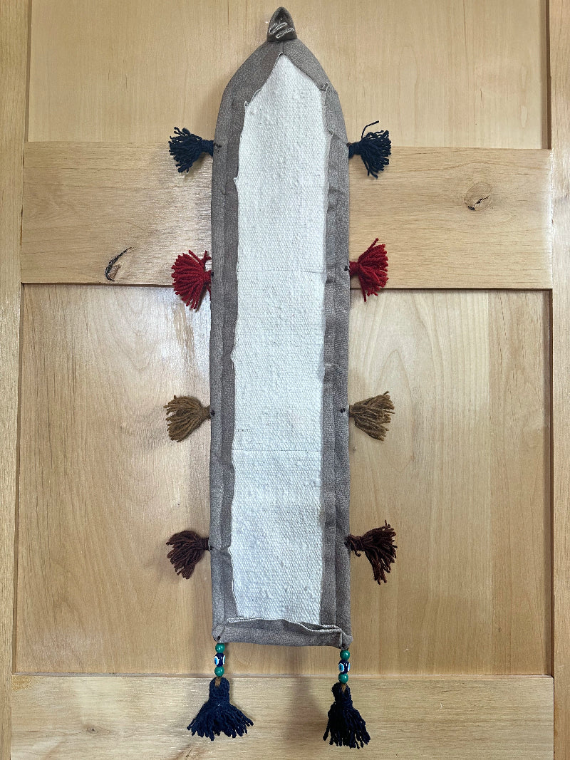 Colorful Turkish Kilim 3-Pocket Wall Organizer – Handmade Hanging Storage for Mail, Keys, or Accessories – Boho Entryway and Home Office Decor