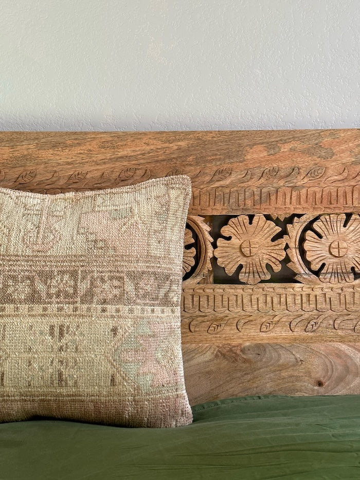 Neutral Turkish Pile Pillow 16 x 16
