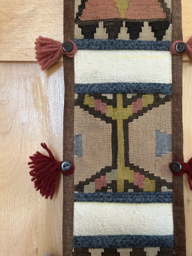multi-colored 3 pocket fabric turkish wall organizer