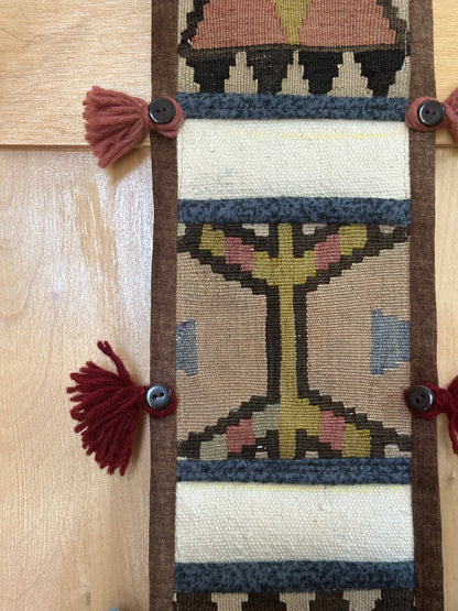 multi-colored 3 pocket fabric turkish wall organizer