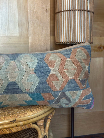 12 by 36 colorful geometric turkish decorative lumbar pillow