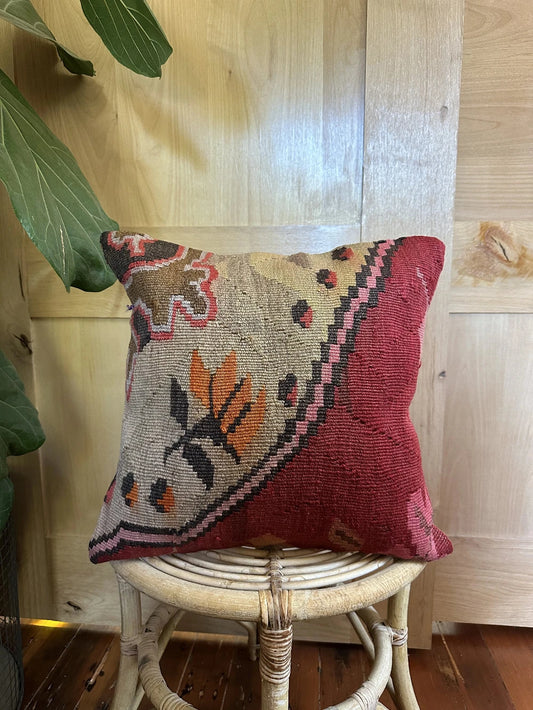 Kilim Throw Pillow 16 x 16, P-0174