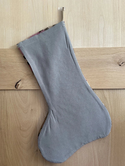 Brown and Pink Geometric Turkish Christmas Stocking #2