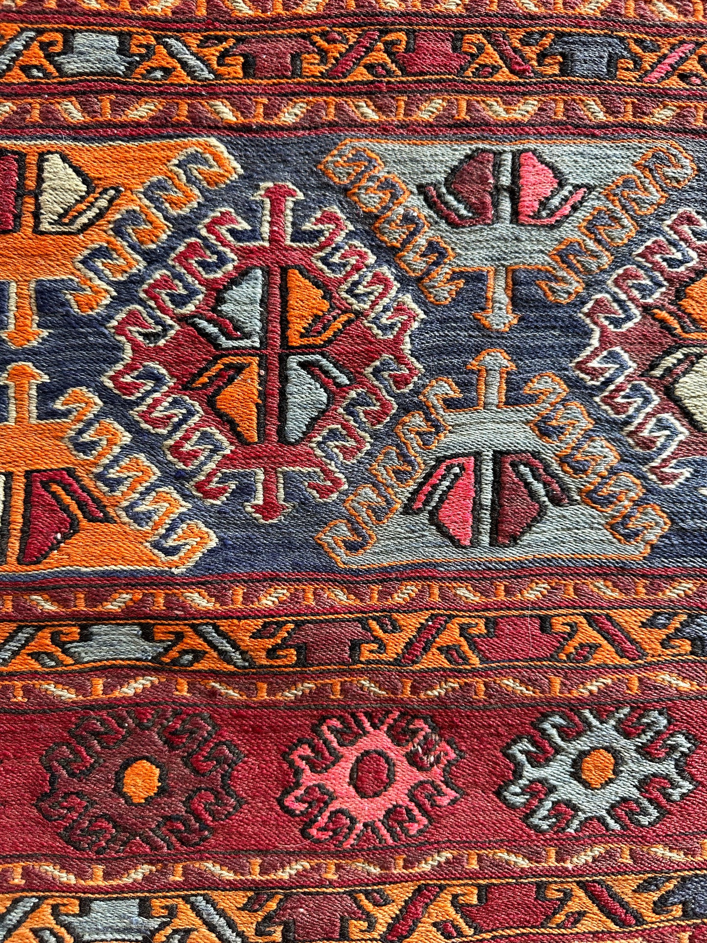 BERNA - Medium Vintage Turkish Area Rug 3.4 x 5.3 ft