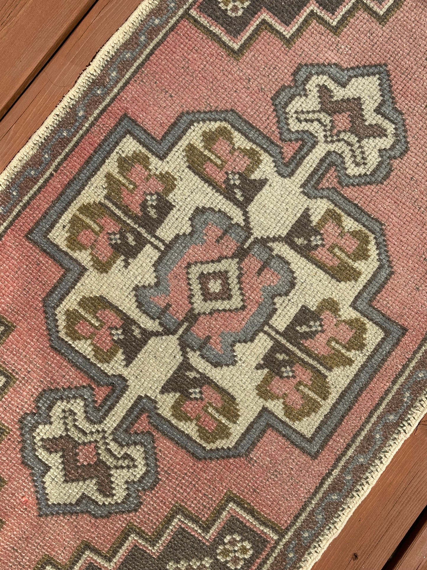 BAHAR - Vintage Turkish Mini Rug, 1.9 x 3 ft