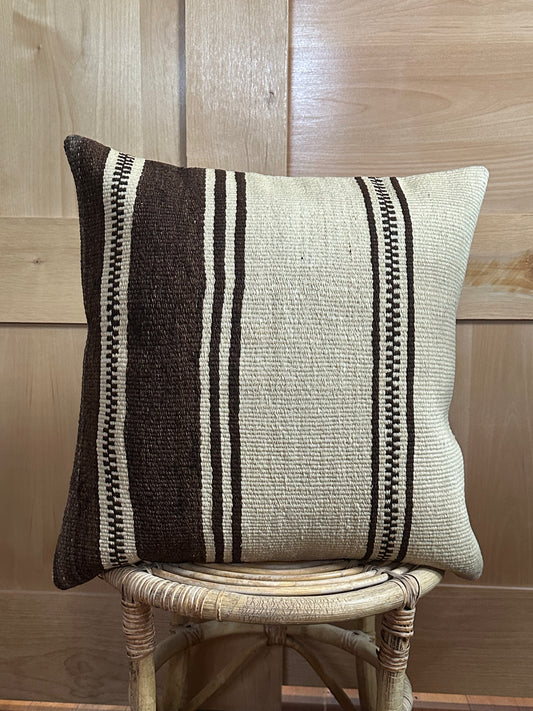 20 x 20 Neutral Stripe Turkish Pillow