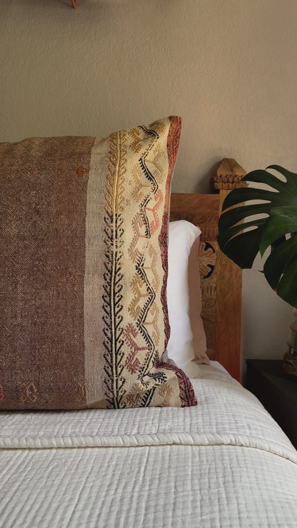 26 x 26 Turkish Kilim Throw Pillow, P-0177